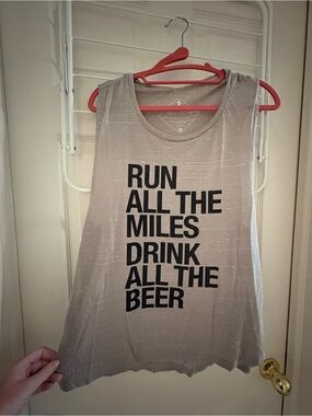 Run All The Miles Graphic Muscle Tank